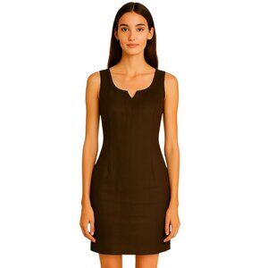 Vintage Black Linen Dress Nina K Sleeveless Women's WOMAN'S Size 4
